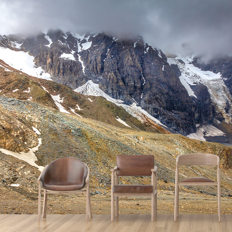 Mountain View Wall Mural Wallpaper Modern Style Mildew Resistant for Dining Room