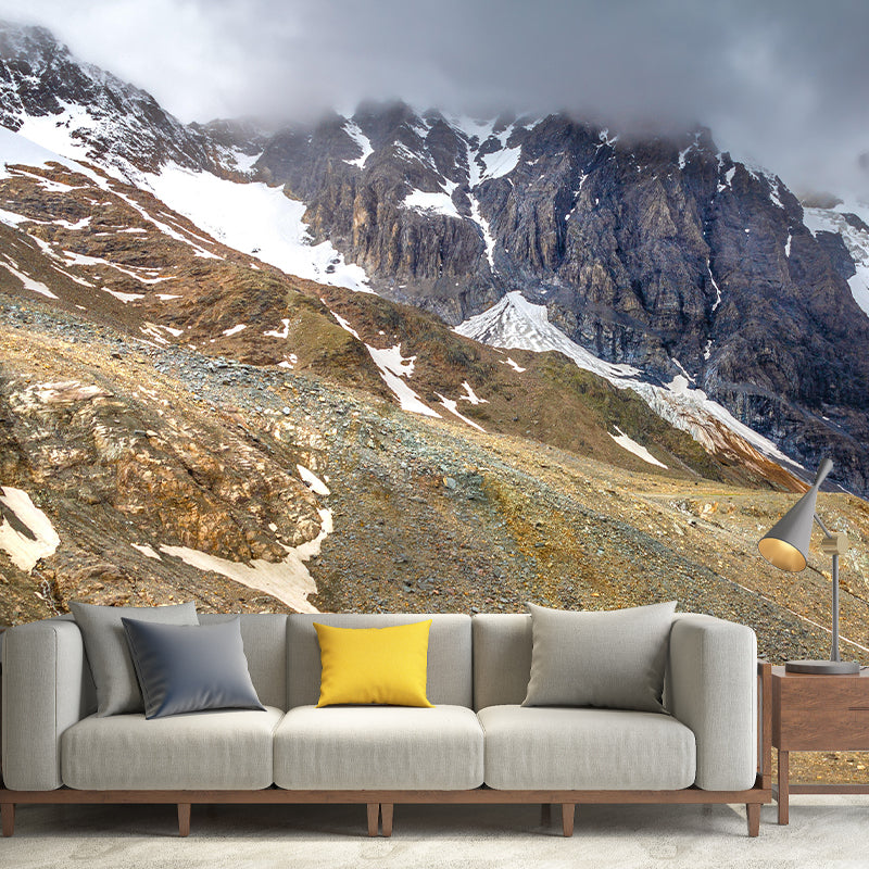 Mountain View Wall Mural Wallpaper Modern Style Mildew Resistant for Dining Room