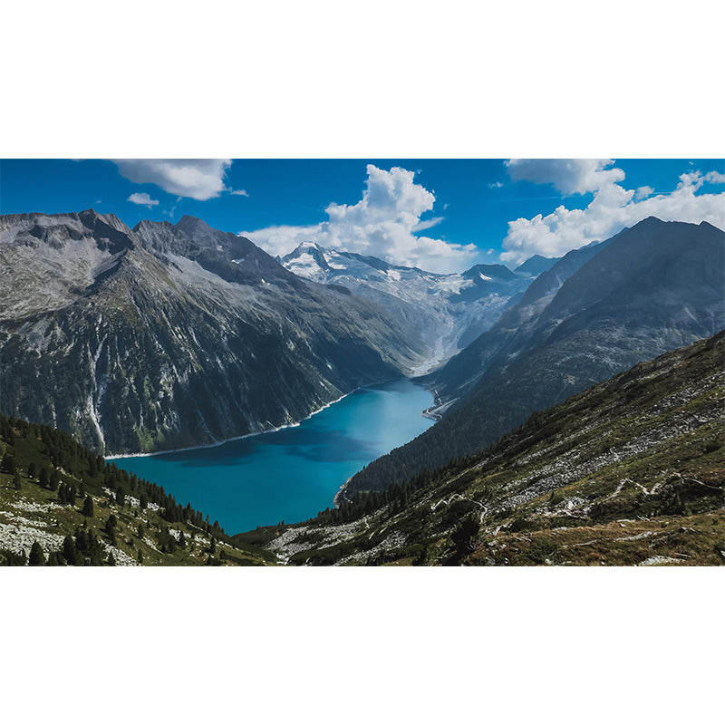 Customized Mountain Mural Wallpaper Modern Mildew Resistant for Living Room