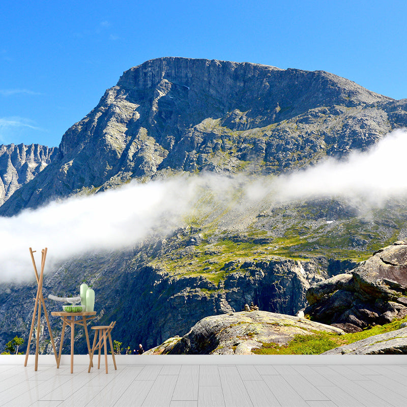 Customized Mountain Mural Wallpaper Modern Mildew Resistant for Living Room