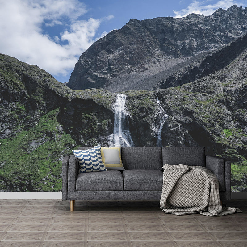 Mountain View Wall Mural Wallpaper Modern Style Mildew Resistant for Bedroom