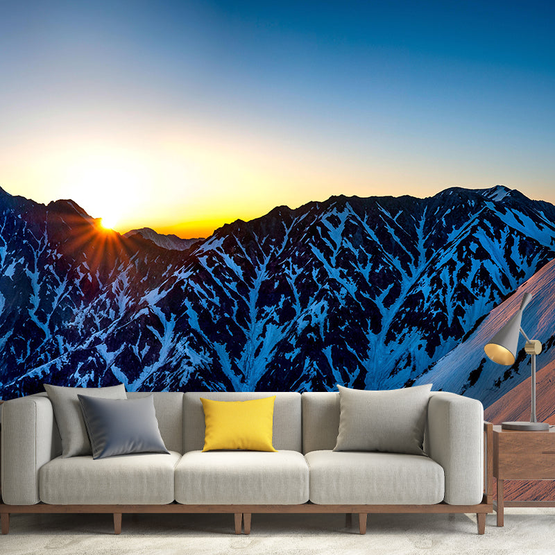 Mountain View Wall Mural Wallpaper Modern Style Mildew Resistant for Bedroom