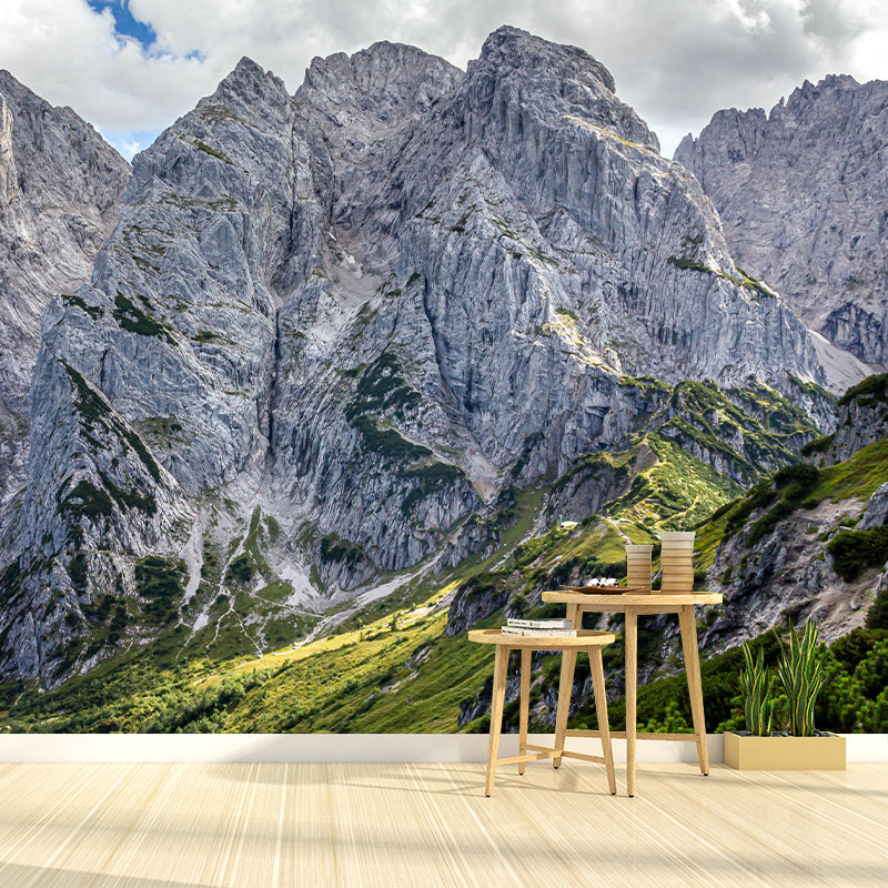 Mountain View Wall Mural Wallpaper Modern Style Mildew Resistant for Bedroom