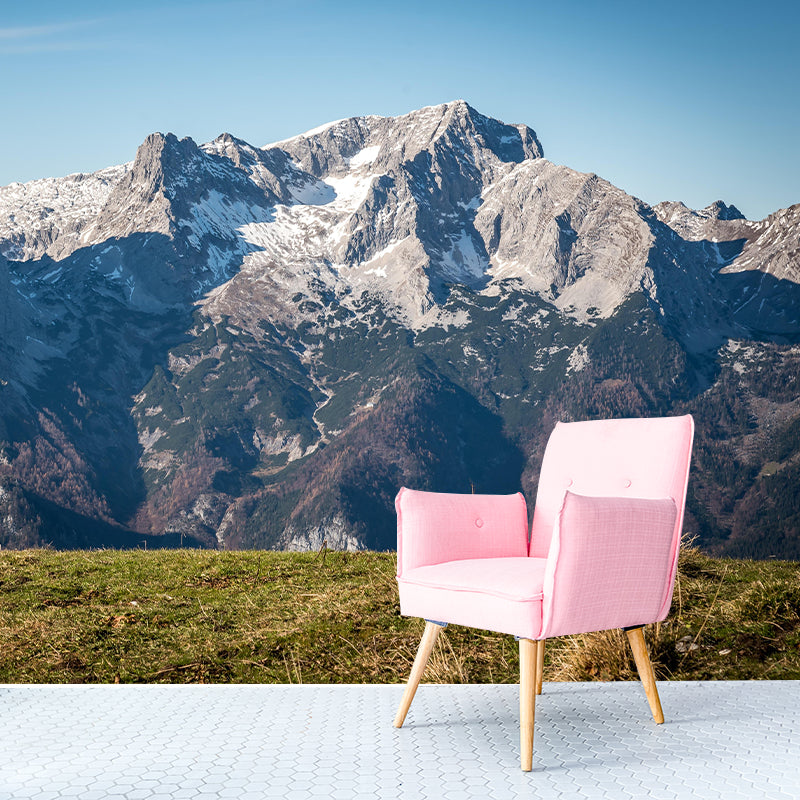 Mountain View Mural Wallpaper Modern Style Mildew Resistant for Decoration