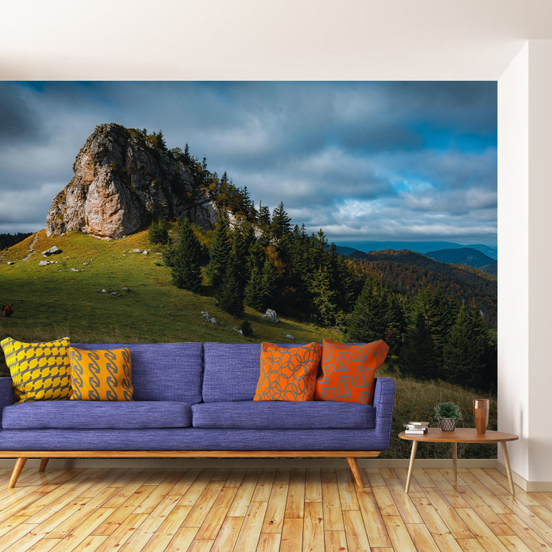 Mountain View Wall Mural Wallpaper Modern Style Mildew Resistant for Decoration