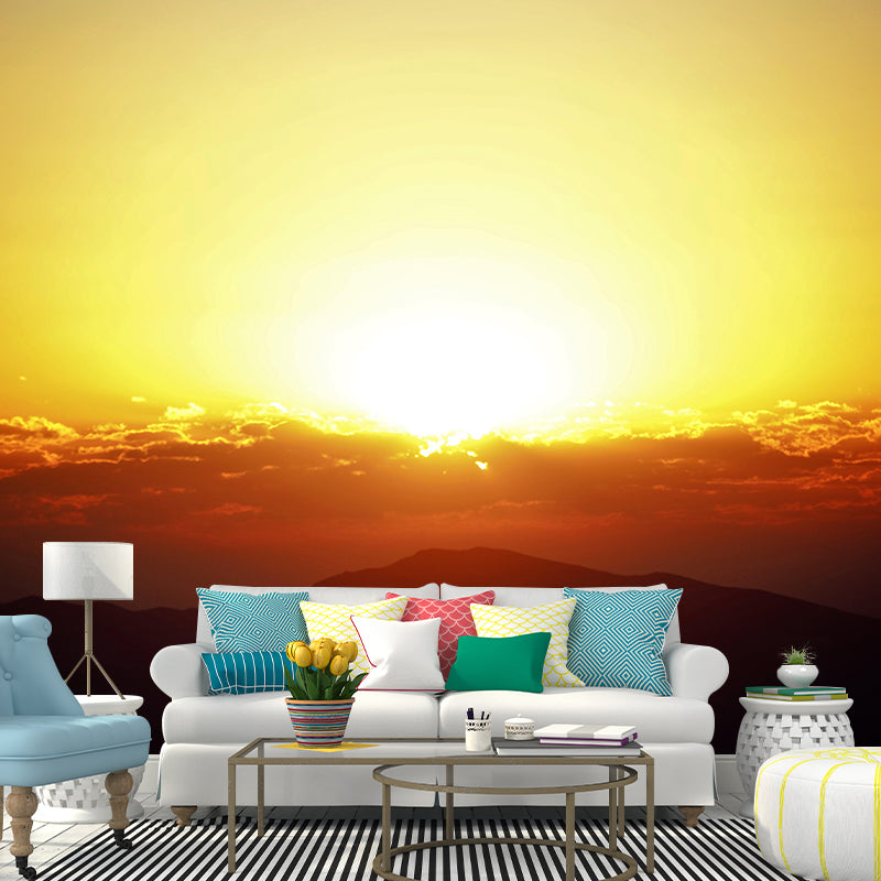 Modern Style Sky Mural Wallpaper Mildew Resistant for Home Decor