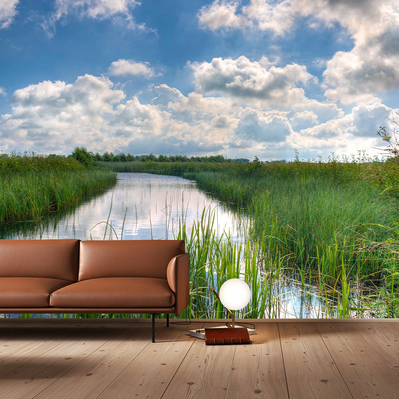 Sky View Mural Wallpaper Modern Style Mildew Resistant for Dining Room