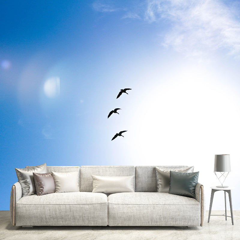 Sky View Mural Wallpaper Modern Style Mildew Resistant for Living Room