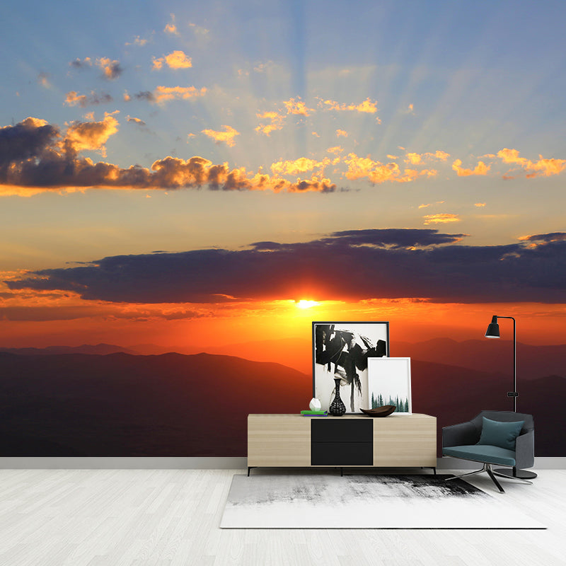 Sky View Mural Wallpaper Modern Style Mildew Resistant for Living Room