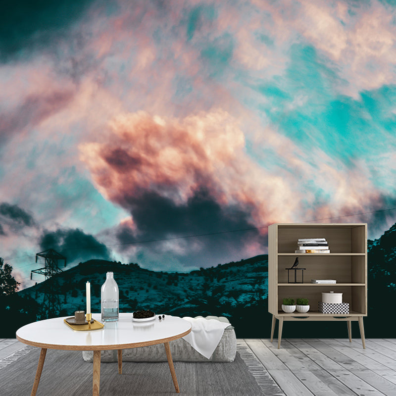 Sky View Wall Mural Wallpaper Modern Style Mildew Resistant for Decoration