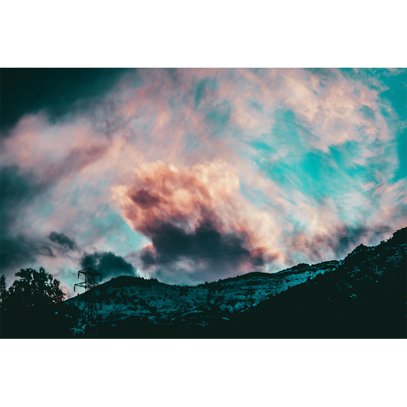 Sky View Wall Mural Wallpaper Modern Style Mildew Resistant for Decoration