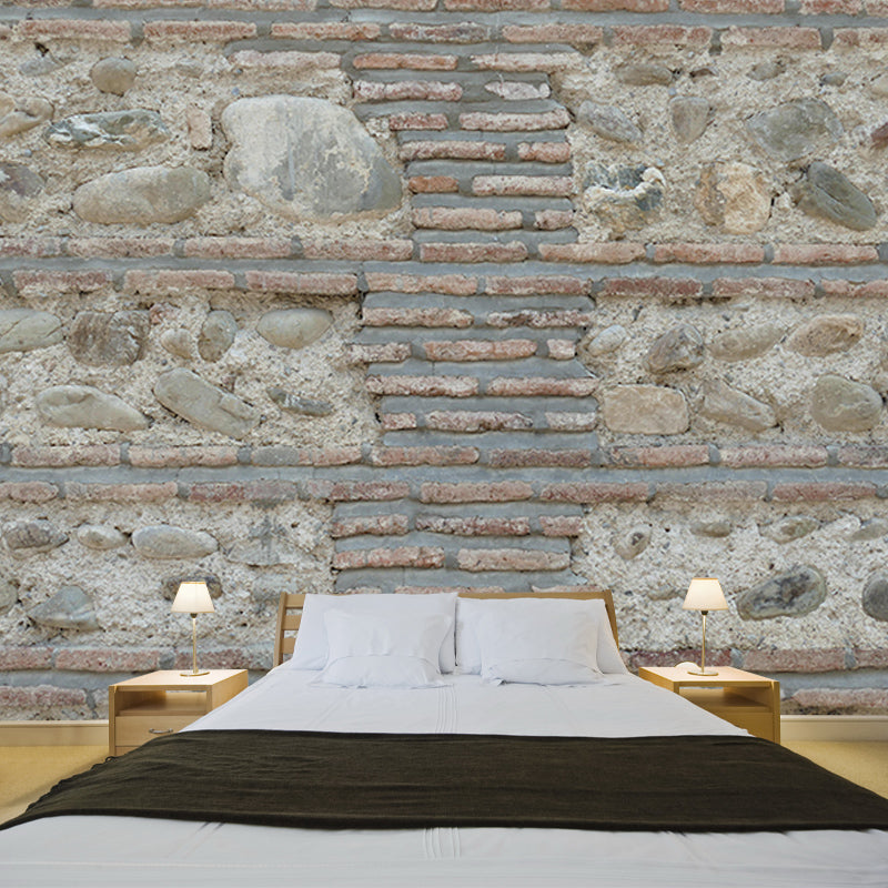 Customized Photography Style Brick Mural Eco-friendly Wallpaper for Living Room
