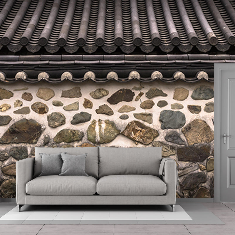 Photography Brick Wall Mural Eco-friendly Wallpaper for Living Room