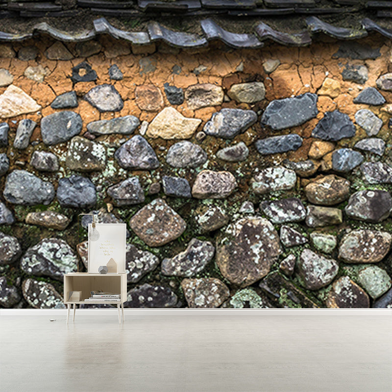 Horizontal Photography Brick Wall Mural Eco-friendly Wallpaper for Bedroom