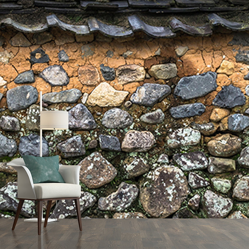 Horizontal Photography Brick Wall Mural Eco-friendly Wallpaper for Bedroom