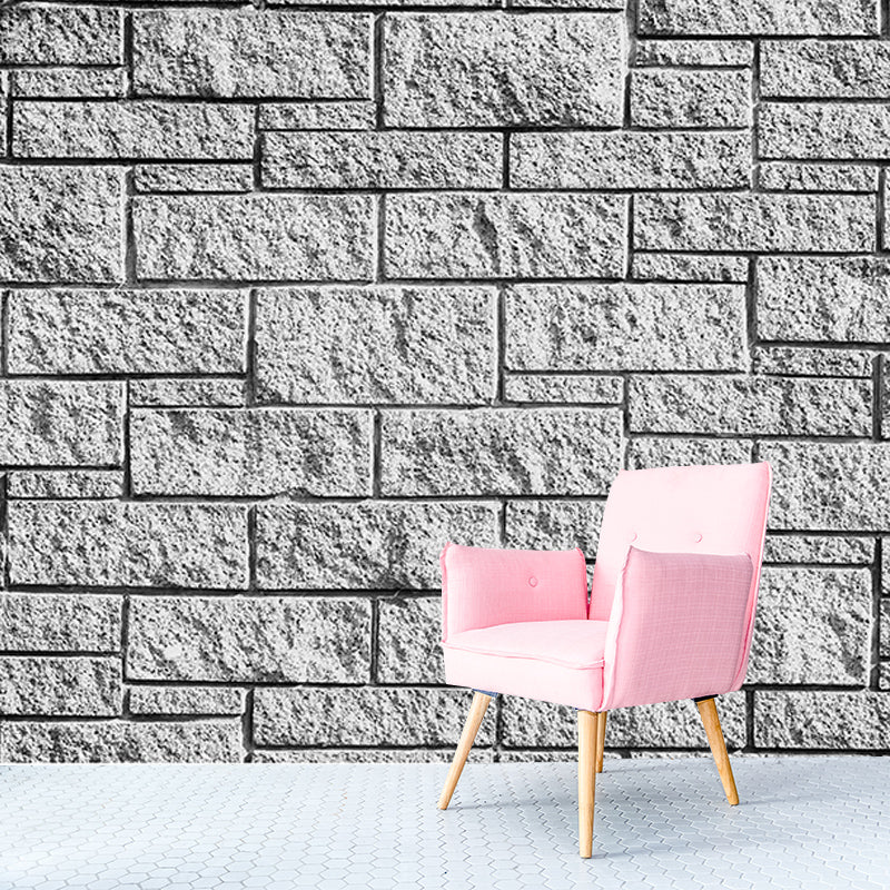 Horizontal Photography Brick Wall Mural Eco-friendly Wallpaper for Bedroom