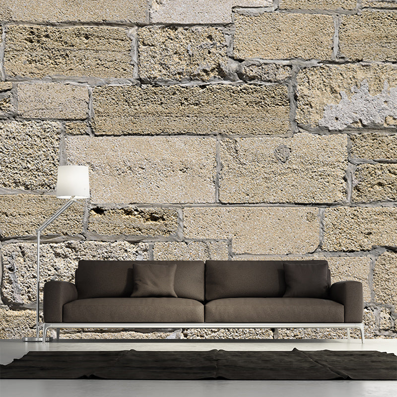 Horizontal Photography Brick Wall Mural Eco-friendly Wallpaper for Home Decor