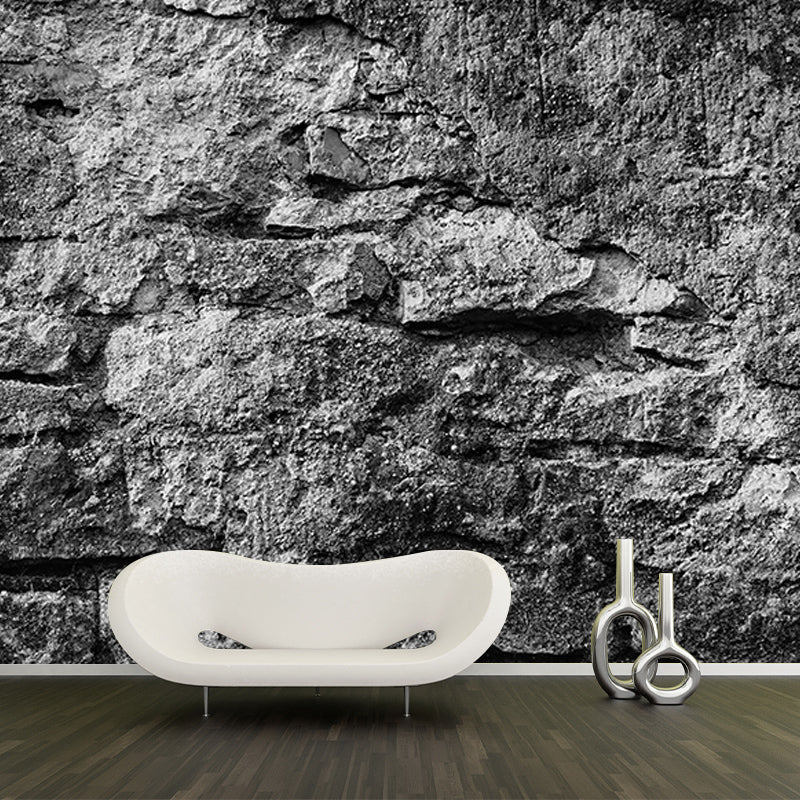 Horizontal Photography Brick Wall Mural Eco-friendly Wallpaper for Home Decor