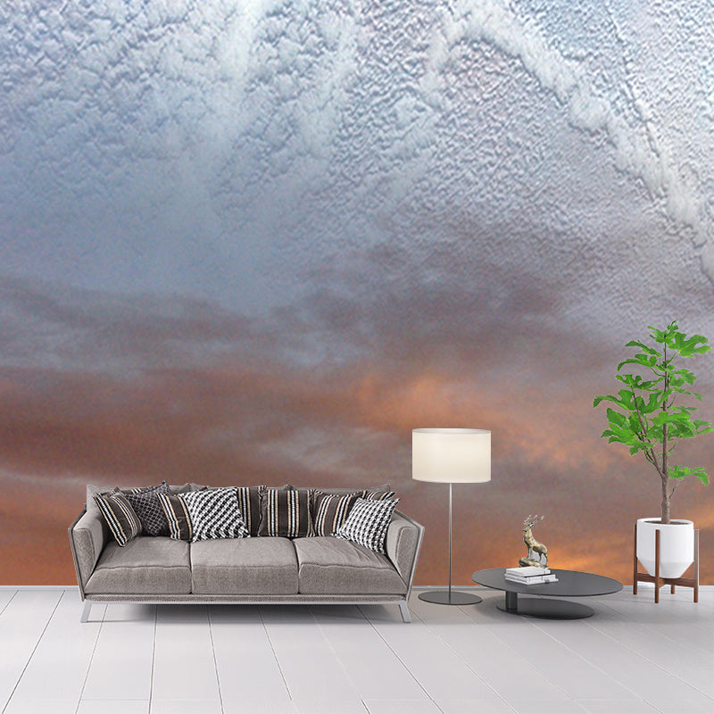 Eco-friendly Horizontal Illustration Universe Mural Wallpaper for Living Room