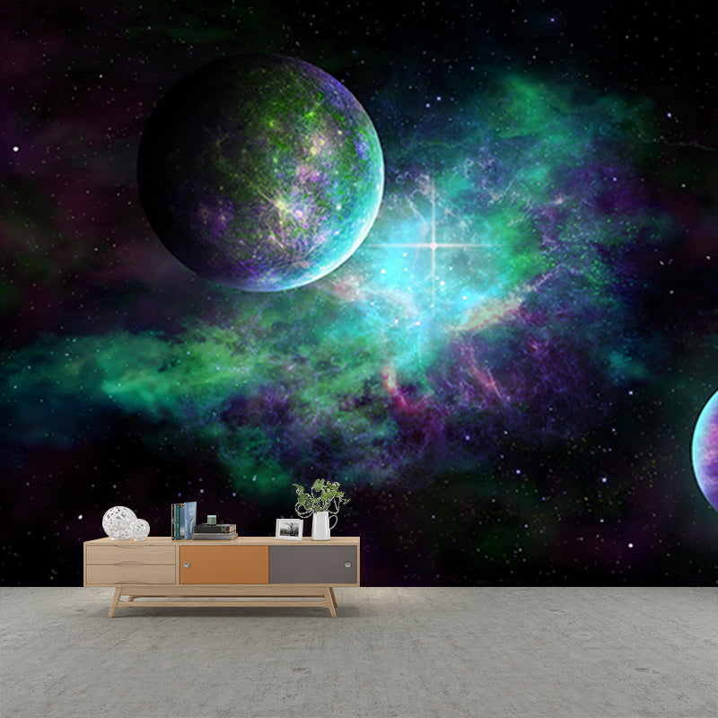 Customized Illustration Universe Mural Eco-friendly Wallpaper for Bedroom