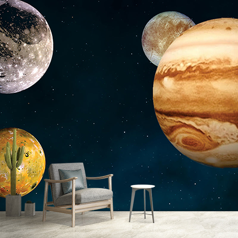Customized Horizontal Illustration Universe Mural Eco-friendly Wallpaper for Home Decor