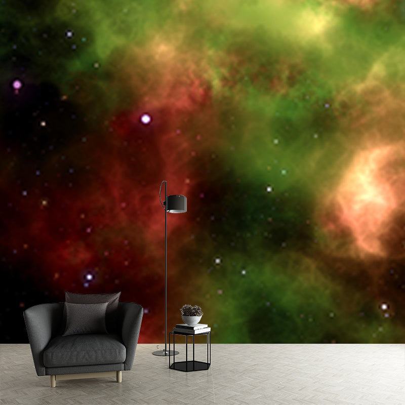 Customized Horizontal Illustration Universe Mural Eco-friendly Wallpaper for Home Decor