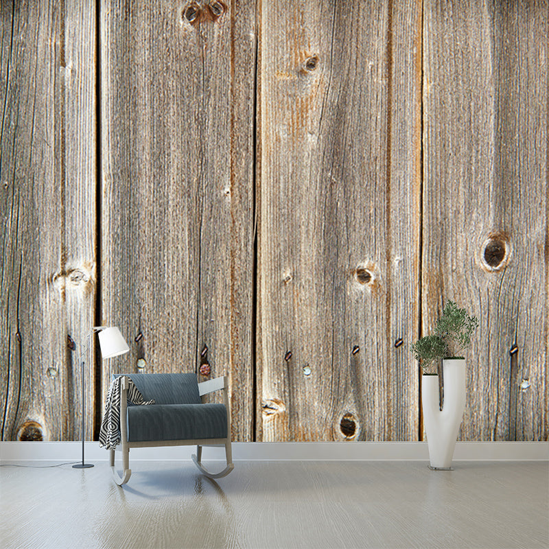Mildew Resistant Wood Grain Mural Eco-friendly Wallpaper for Bedroom