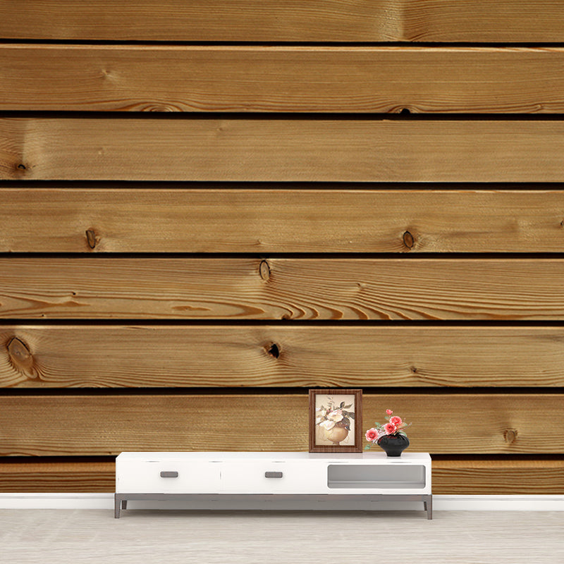 Mildew Resistant Wood Grain Mural Eco-friendly Wallpaper for Bedroom