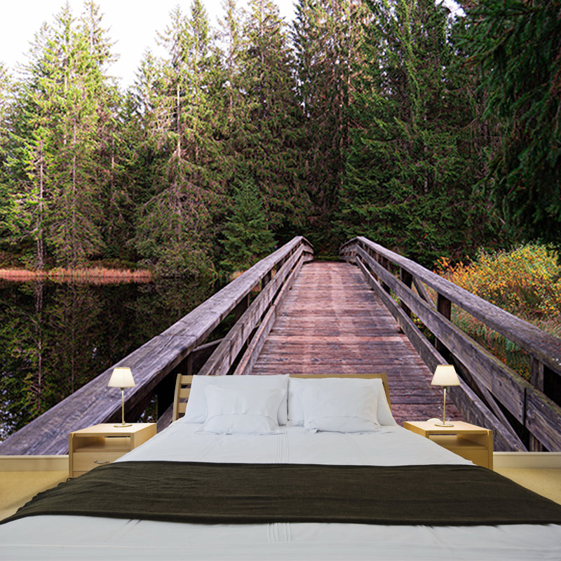 Horizontal Photography Space Extension Mural Eco-friendly Wallpaper for Room