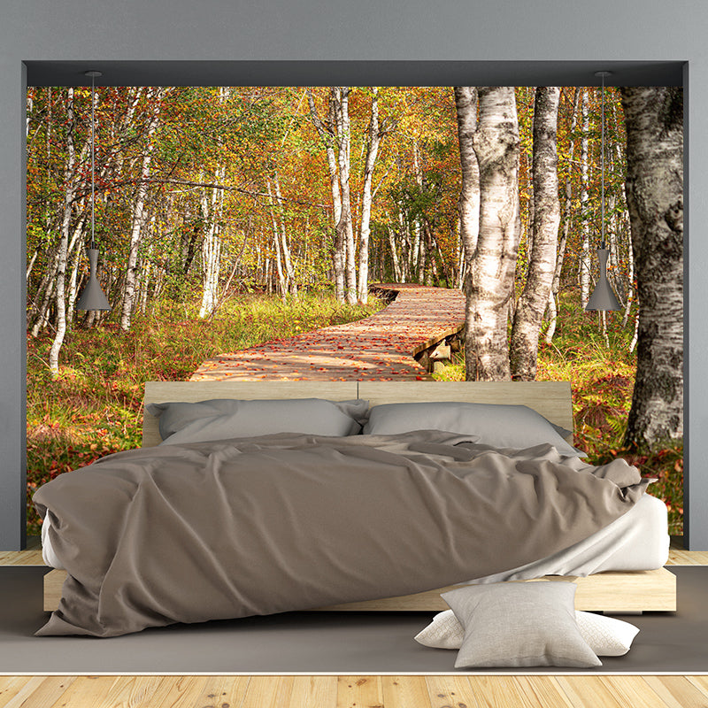 Horizontal Photography Space Extension Mural Eco-friendly Wallpaper for Home Decor