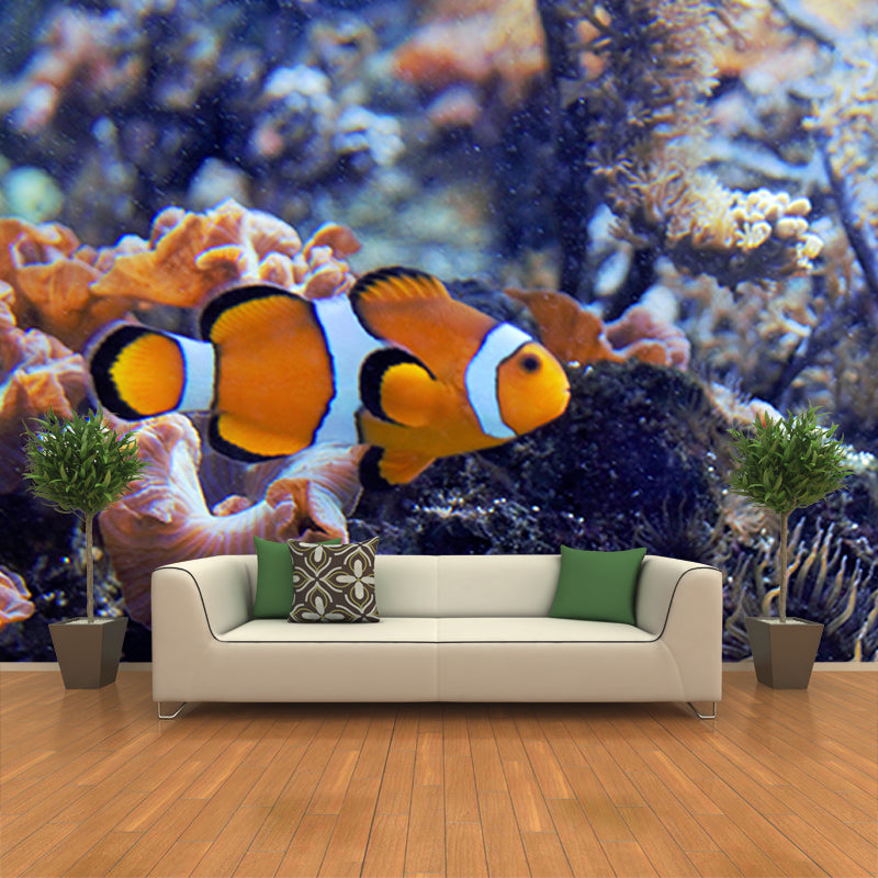Customized Horizontal Photography Seabed Mural Eco-friendly Bathroom Wall Covering