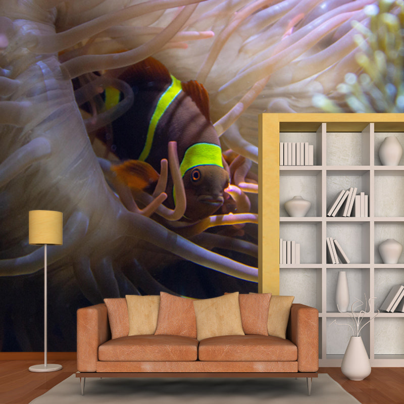 Mildew Resistant Photography Seabed Mural Eco-friendly Bathroom Wall Art