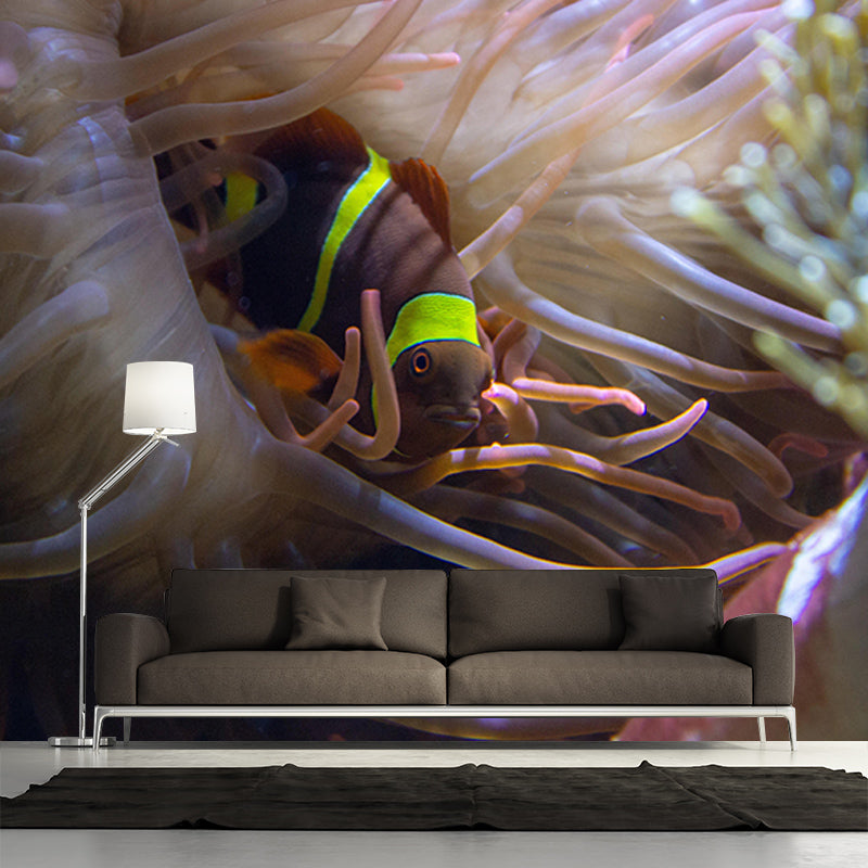 Mildew Resistant Photography Seabed Mural Eco-friendly Bathroom Wall Art