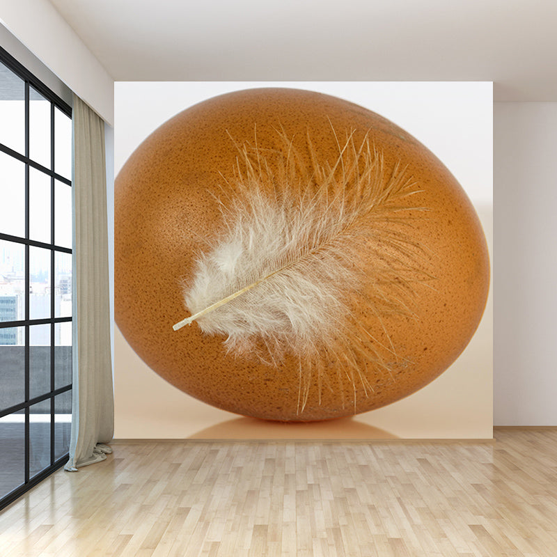 Customized Horizontal Photography Feather Mural Eco-friendly Wallpaper for Wall Decor