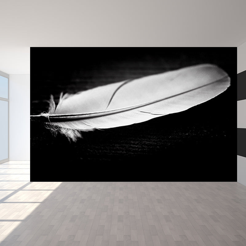 Customized Horizontal Photography Feather Mural Eco-friendly Wallpaper for Wall Decor