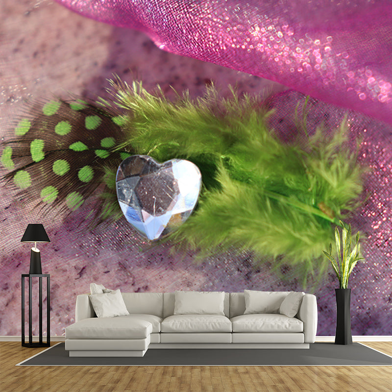 Customized Photography Feather Mural Eco-friendly Wallpaper for Home Decor