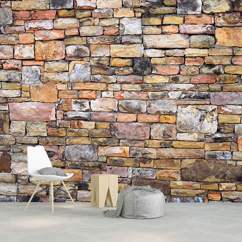 Customized Photography Brick Wall Mural Eco-friendly Wallpaper for Bedroom