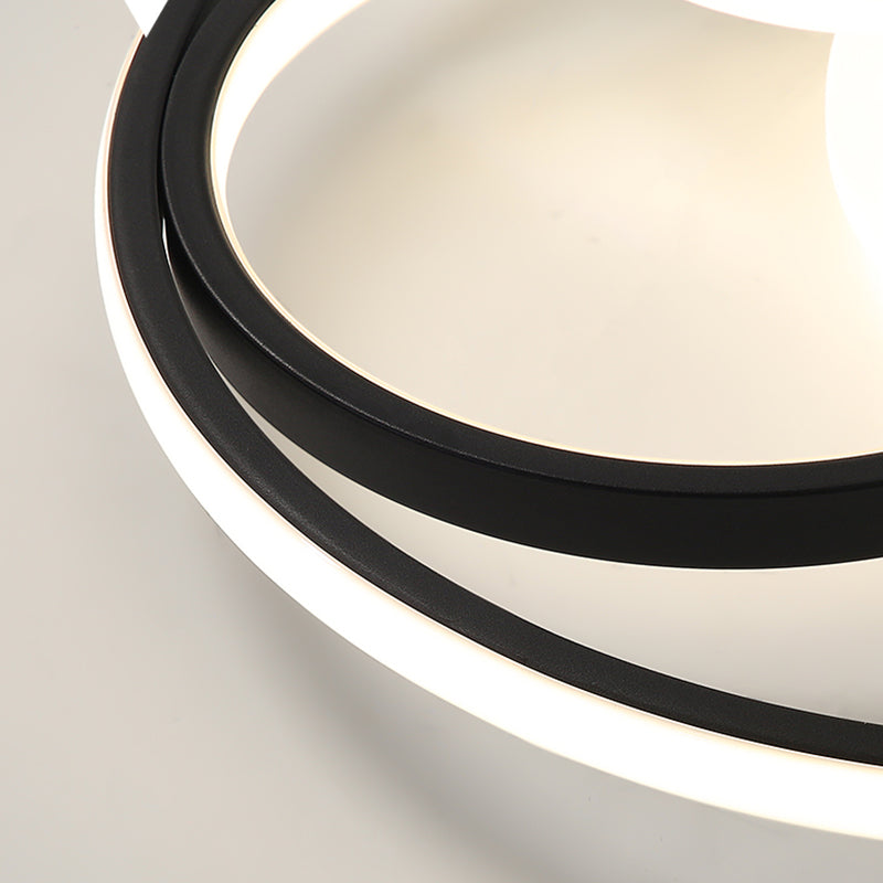 Ring LED Flush Mount Lamp Acrylic Shade Modern Ceiling Light for Bedroom