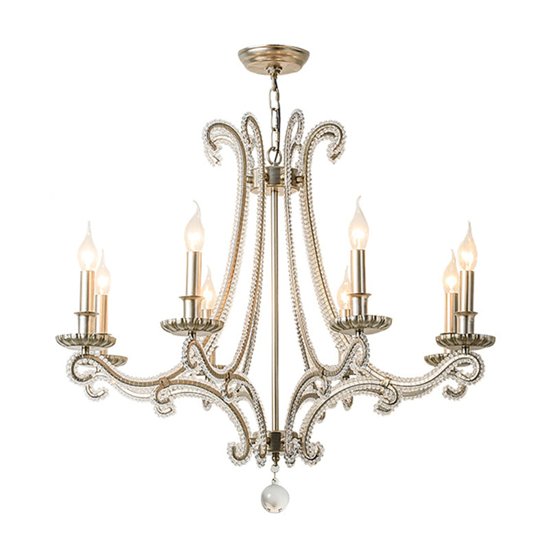 Lámparas de lámparas de lámpara de vela lámparas colgantes de suspensión múltiples de estilo americano para sala de estar