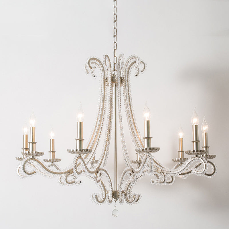 Lámparas de lámparas de lámpara de vela lámparas colgantes de suspensión múltiples de estilo americano para sala de estar