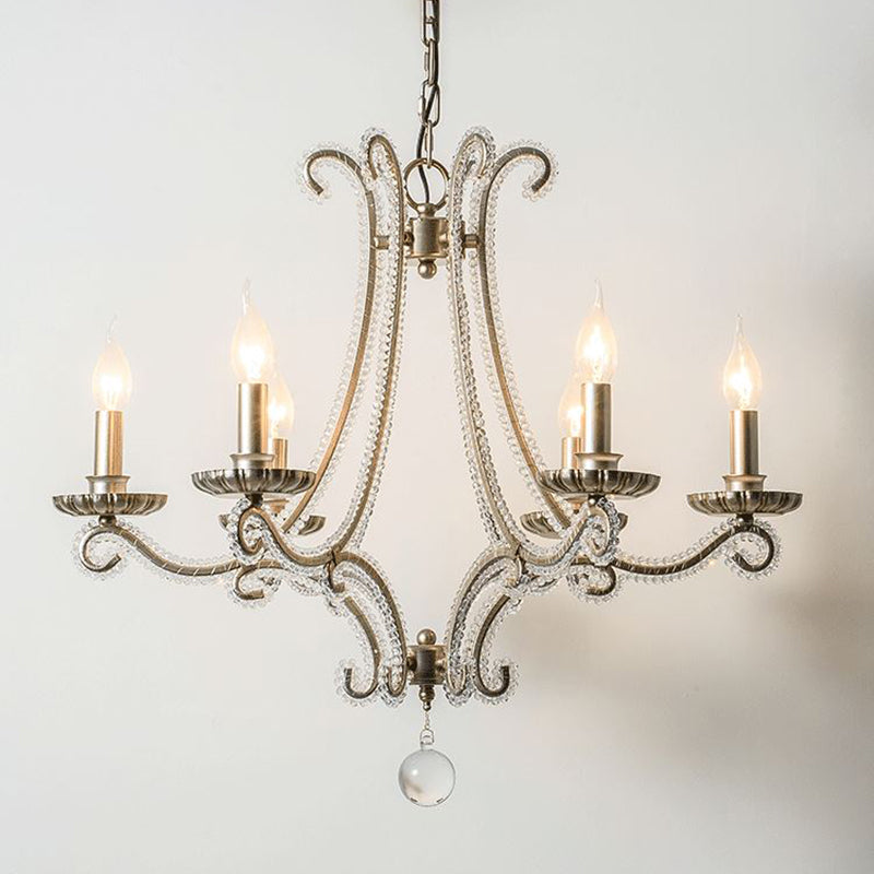 Lámparas de lámparas de lámpara de vela lámparas colgantes de suspensión múltiples de estilo americano para sala de estar