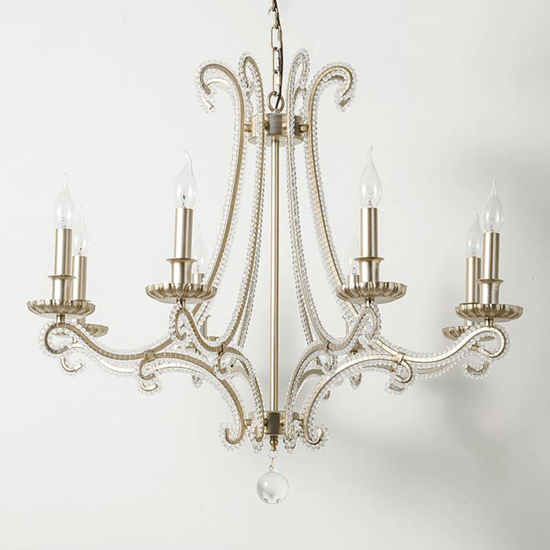 Lámparas de lámparas de lámpara de vela lámparas colgantes de suspensión múltiples de estilo americano para sala de estar