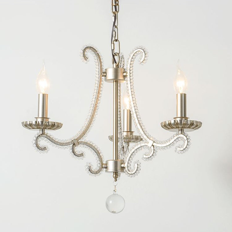 Lámparas de lámparas de lámpara de vela lámparas colgantes de suspensión múltiples de estilo americano para sala de estar