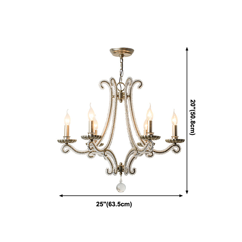 Lámparas de lámparas de lámpara de vela lámparas colgantes de suspensión múltiples de estilo americano para sala de estar