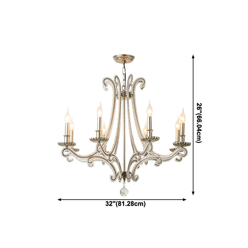 Lámparas de lámparas de lámpara de vela lámparas colgantes de suspensión múltiples de estilo americano para sala de estar