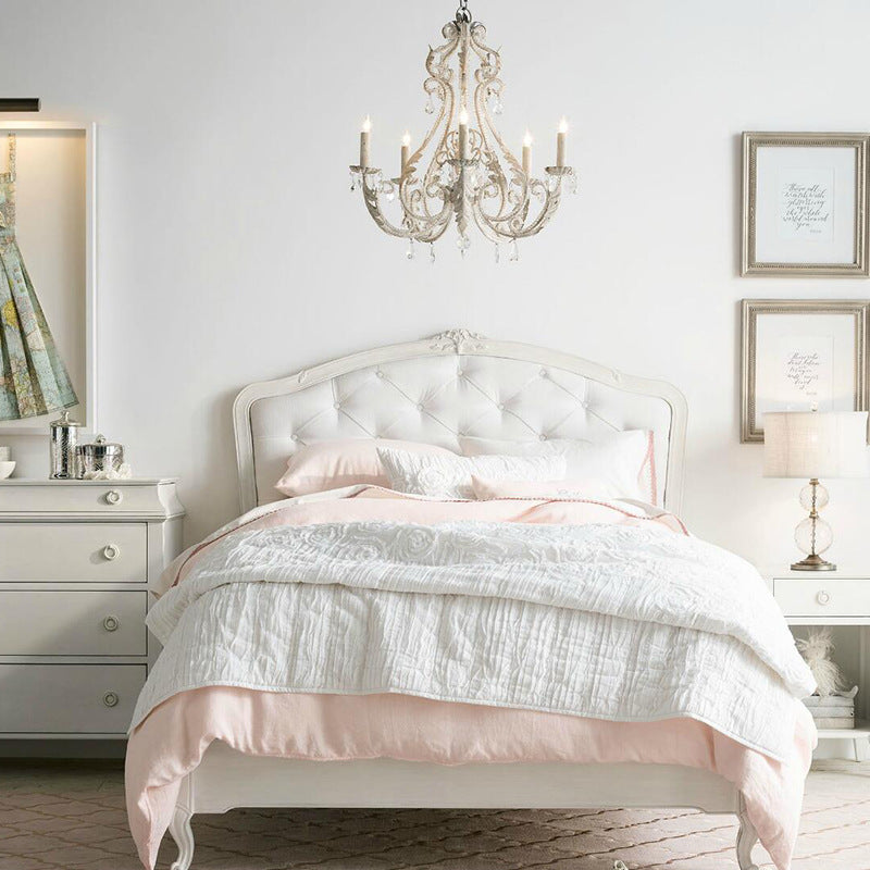 American Style Candle Chandelier Light Fixtures Multi-Head Suspension Pendant Lamps with Crystal