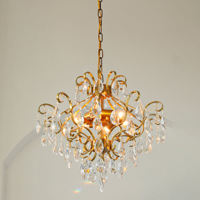 Lámparas colgantes de suspensión de múltiples lámparas de lámpara de lámpara de estilo americano para sala de estar para sala de estar