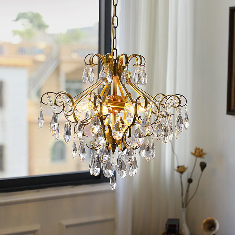 Lámparas colgantes de suspensión de múltiples lámparas de lámpara de lámpara de estilo americano para sala de estar para sala de estar