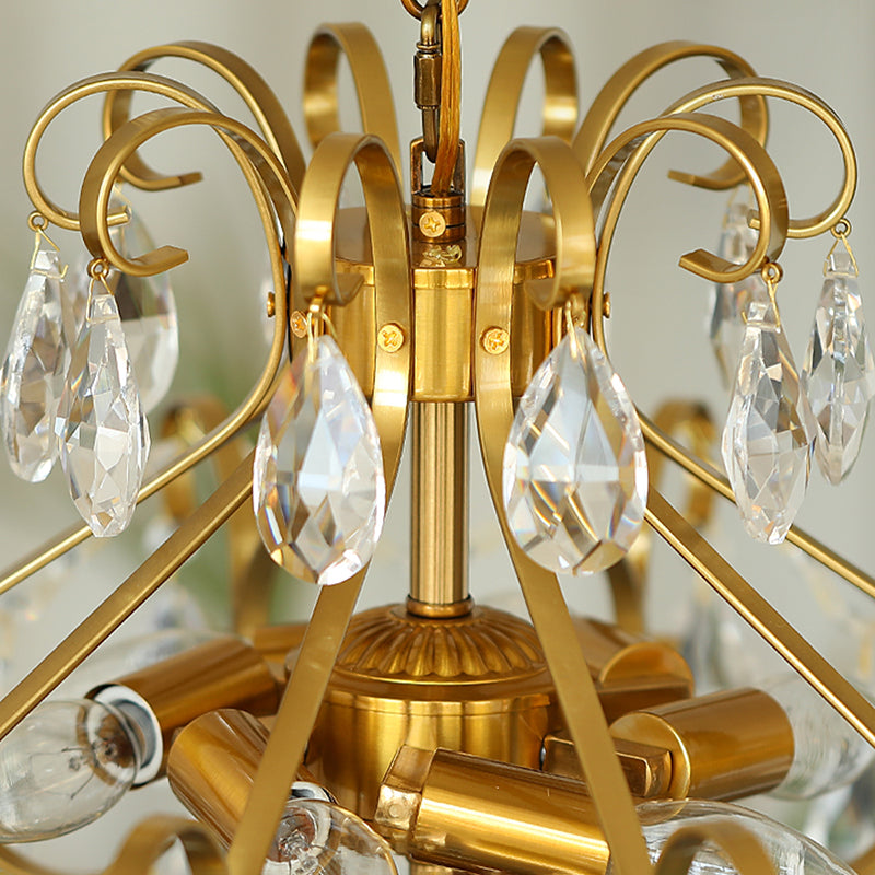 Lámparas colgantes de suspensión de múltiples lámparas de lámpara de lámpara de estilo americano para sala de estar para sala de estar