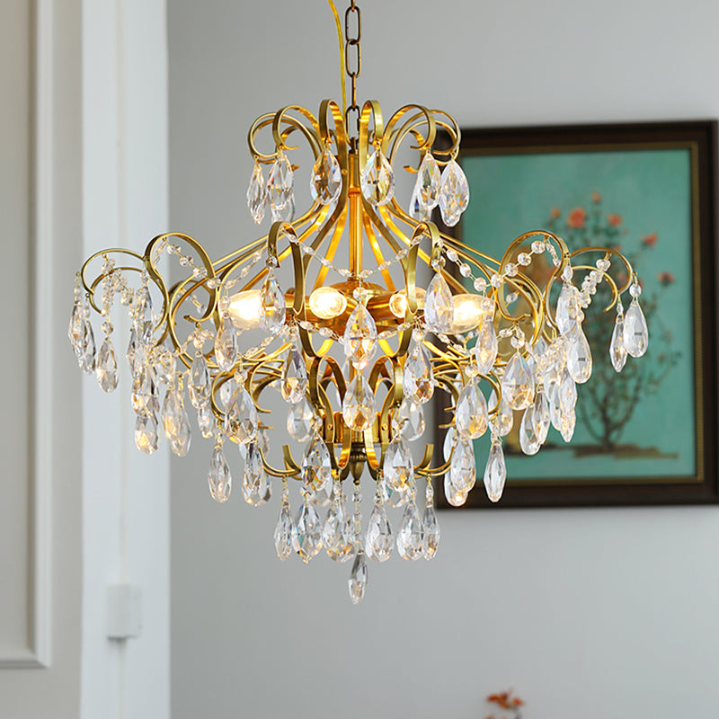 Lámparas colgantes de suspensión de múltiples lámparas de lámpara de lámpara de estilo americano para sala de estar para sala de estar